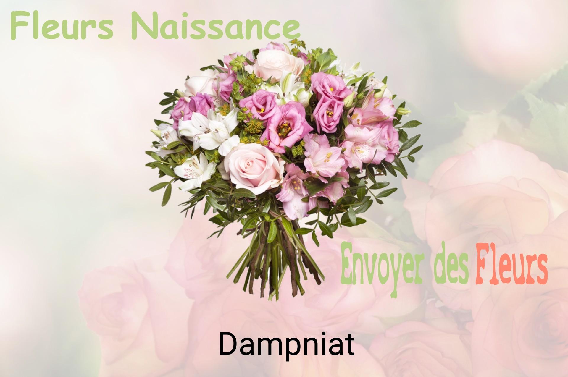 Bouquet de fleurs de naissance livré à Dampniat